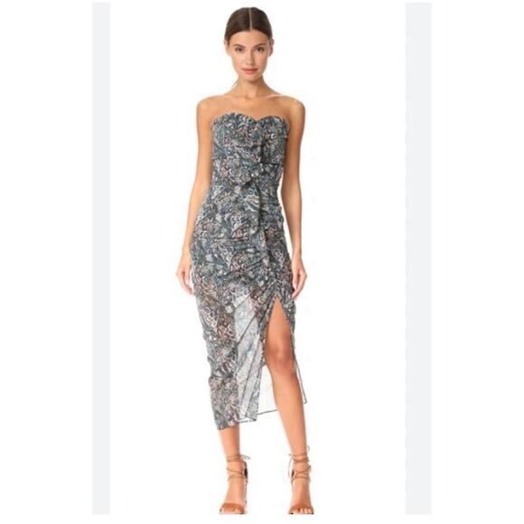 Veronica Beard Peyton 100% Silk Dress Strapless Sz 12 Romantic Summer Luxury - Picture 1 of 8